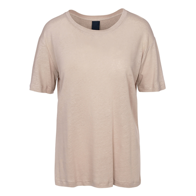 LUXZUZ ESSENTI LINEN T-SHIRT BEIGE - 7675-2325