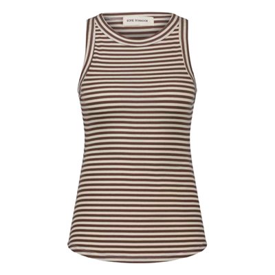 SOFIE SCHNOOR TOP BROWN STRIPE - SNOS434