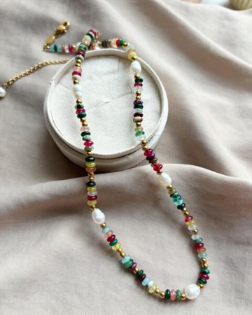 FRKWOLFF COLOR PEARL NECKLACE MIX -N841