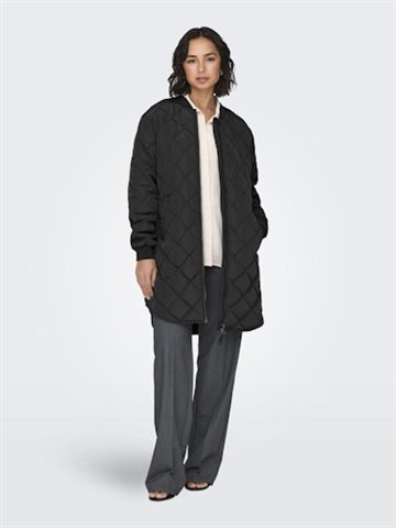 ONLY JESSICA QUILTED COAT ZIP CC OTW BLACK - 15323237