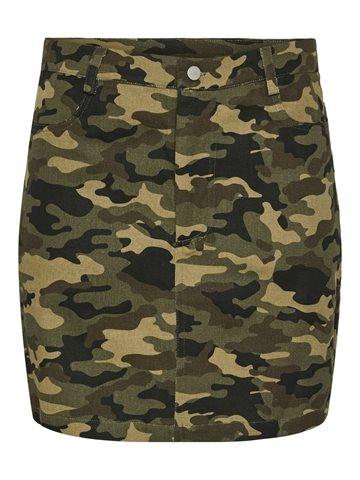 PIECES JESSICA SHORT SKIRT OLIVE/CARMOFLAGE - 17154598