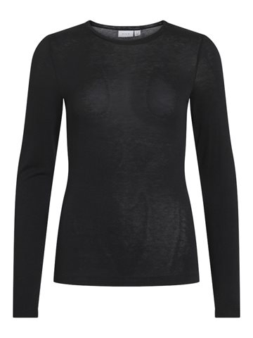 VILA NELLIE O-NECK TOP BLACK - 14111424