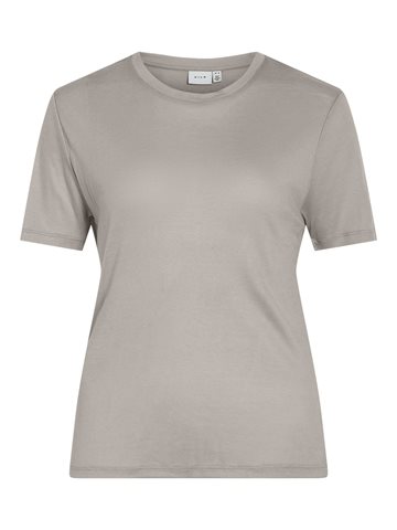 VILA ALEXIA O-NECK S/S T-SHIRT SILVER GREY -NOOS-14096980