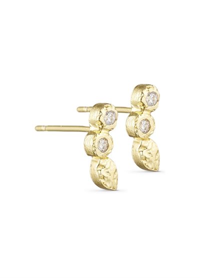 PURE BY NAT POST EARRING W. ZIRCON GULD - 45745