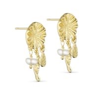 PURE BY NAT FLORENCE POST EARRINGS W. PANDANTS AND PEARLS G/B - 45861