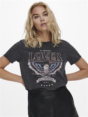 ONLY LUCY TOP NOOS BLACK/LOVER - 15215721