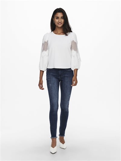 ONLY BLUSH MID SLIDT MØRKEBLÅ DENIM - 15234798