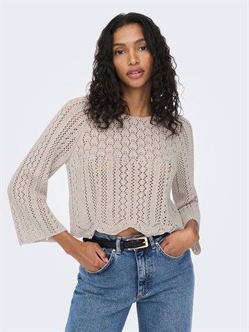 ONLY NOLA 3/4 PULLOVER FEATHER GRAY- 15233173